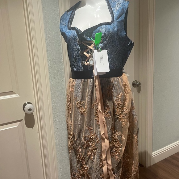 COPY - Edelnice trachtenmode Bavarian women midi dress size 50 3 piece dress - Picture 2 of 11